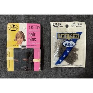 Vintage Hair Pins Goody Handi-Pak Of 187 & Gayla Nylon Coated 80 Pins